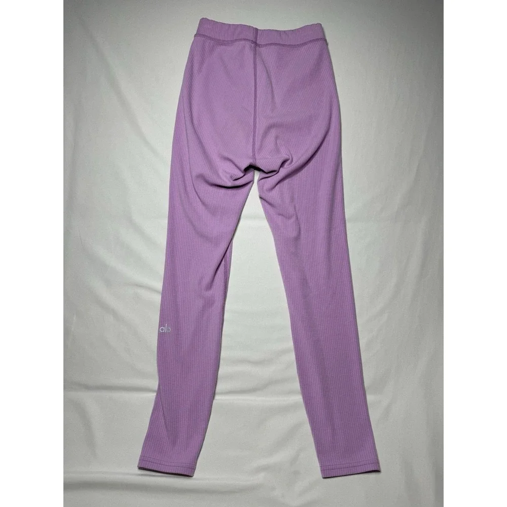 All Yoga Women's Ribbed High‎ Wasted Light Purple Size XXS